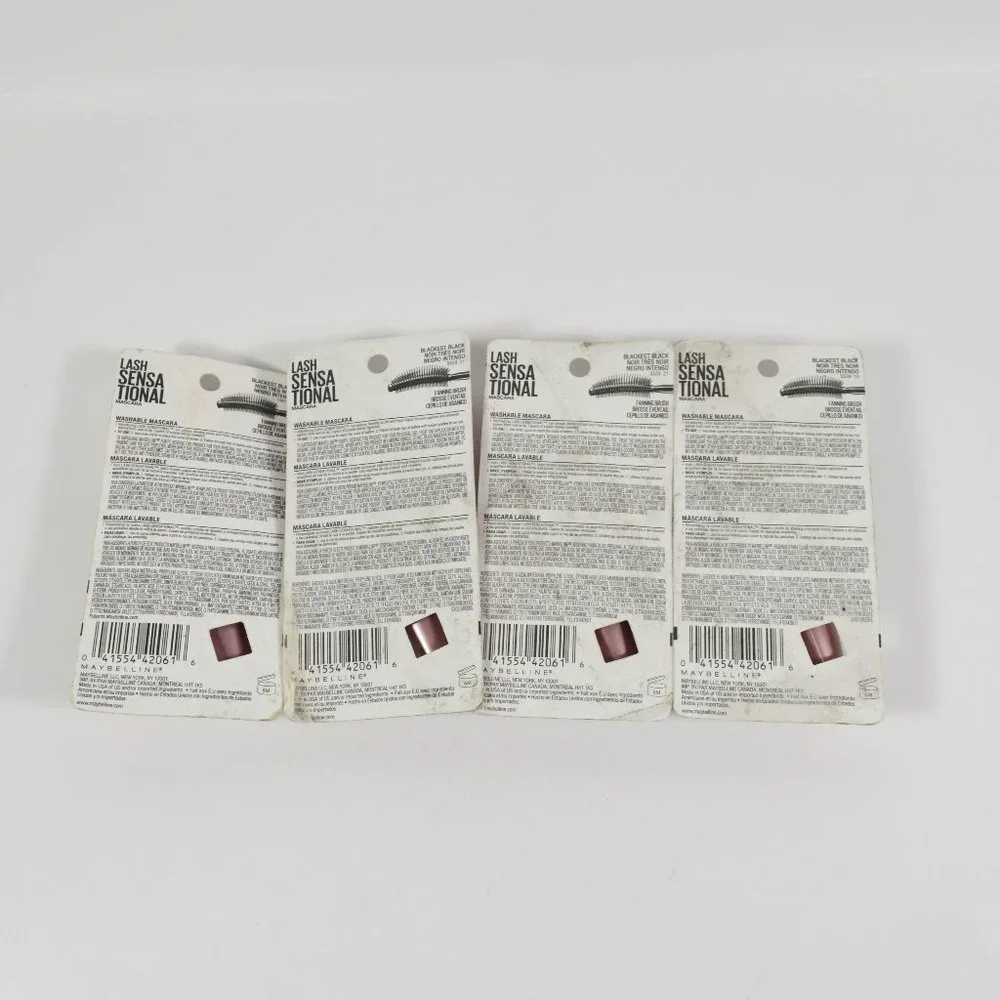 4X Maybelline Lash Sensational Mascara #253 BLACKEST BLACK - Picture 2 of 2